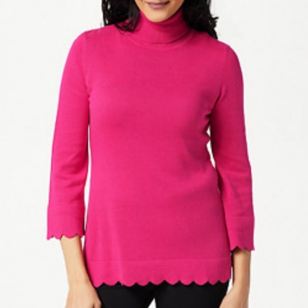 Isaac Mizrahi Live 1X Turtle Neck Tunic Sweater